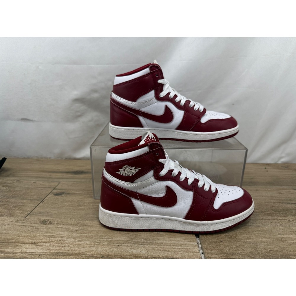 Jordan 1 Retro High OG Metallic Burgundy White Team Red FD1437-160 Kids 6Y